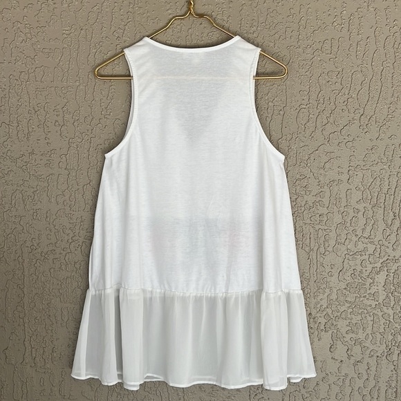 Umgee Floral Embroidered V-Neck Sleeveless Tunic Tank Top - Picture 6 of 12